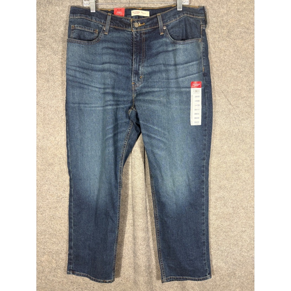Levi Strauss Signature Mens Athletic Fit Jeans Blue Denim 38x30 NWT